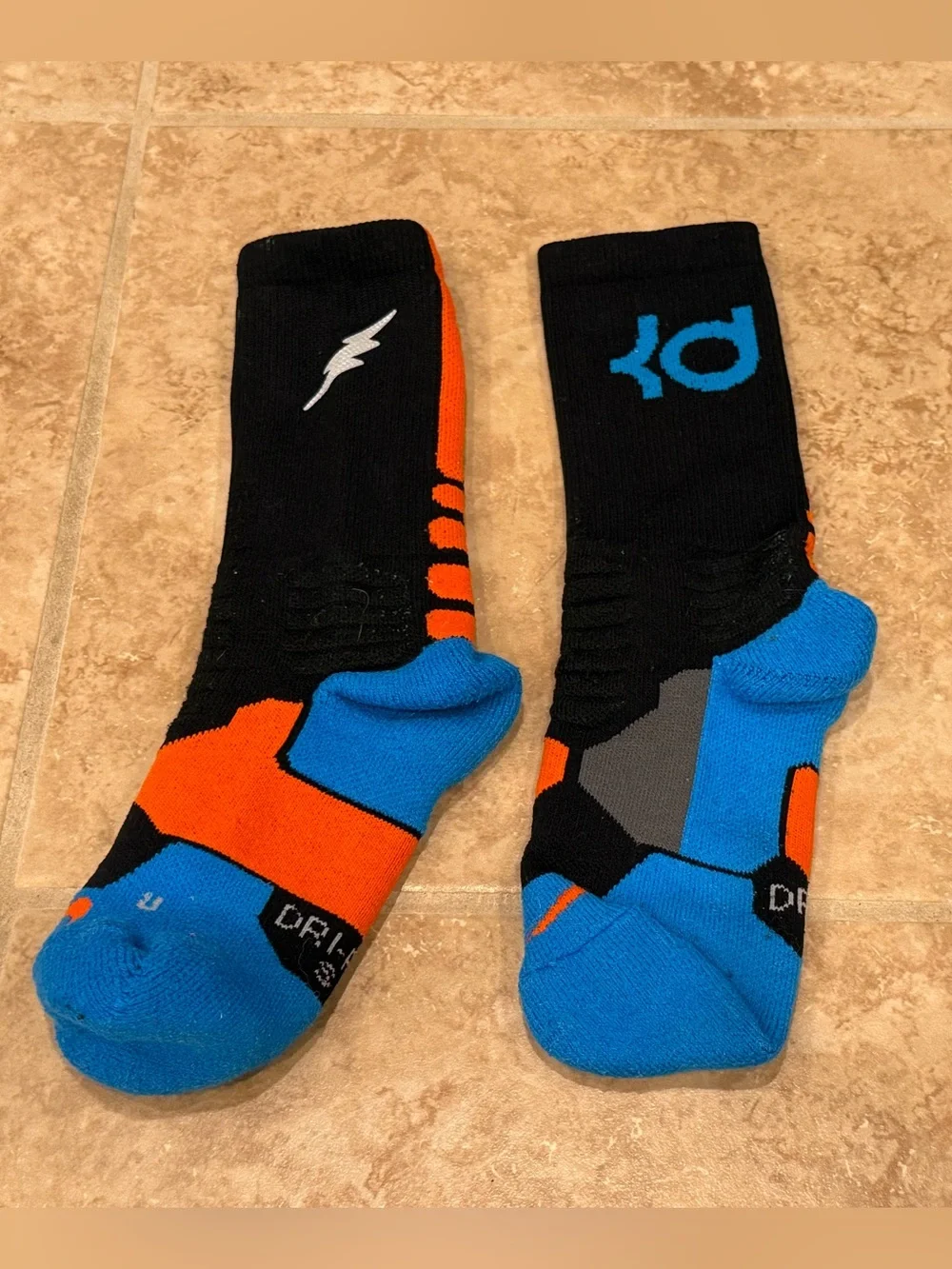 Nike KD Kevin Durant basketball socks dri fit size S